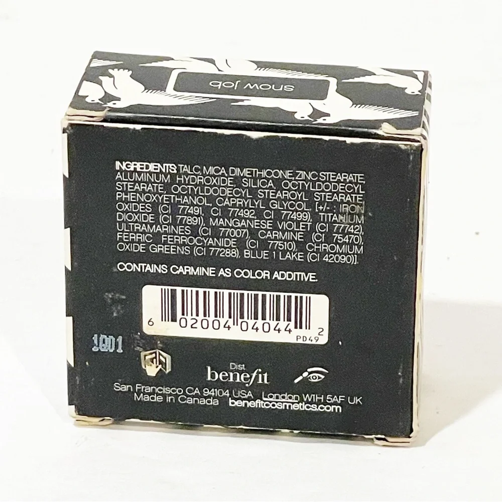 BENEFIT Velvet Eyeshadow Shade Snow Job 0.11 Oz / 3 G New in Box‎ Face Makeup